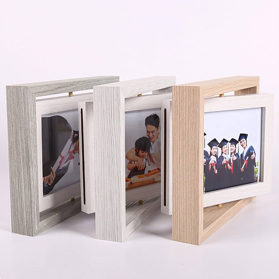 Amazon.co.jp: Set of 2 Rotating Photo Frames Floating Photo